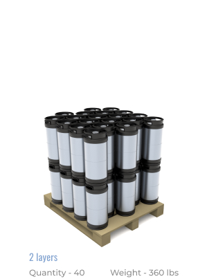 1/6 BBL ECO Keg, 40 Items